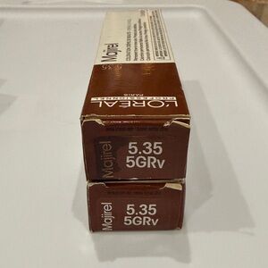 2 tubes of L'Oreal Majirel 5.35 5GRv Hair Color